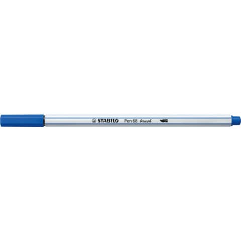 Pennarello Stabilo Pen 68 brush - punta a pennello - M 1 mm blu oltremare - 568/32